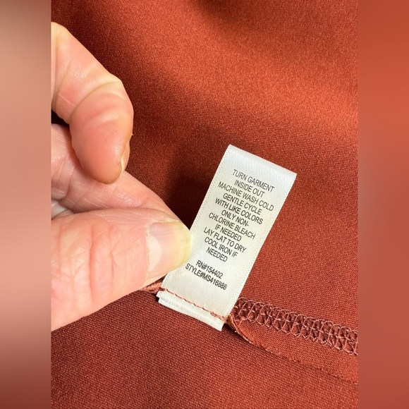 CACTUS + PEARL Women's Rust red Embroidered sleeve faux suede Jacket size S - Picture 10 of 12